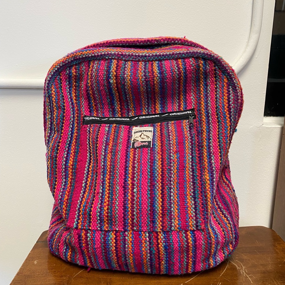 Handwoven  Backpack authentic Machu Picchu